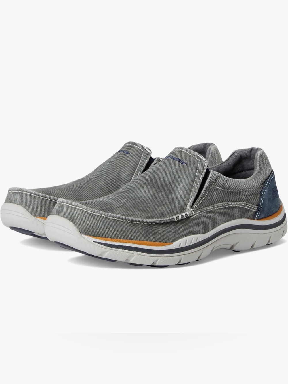 Skechers Expected Avillo Men’s Grey Canvas Slip-On Loafer Casual Shoe size 11